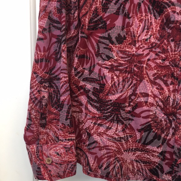 COLDWATER CREEK Gauzy Summer Wrinkle Resistant Fabric Abstract Floral Design - Picture 5 of 15